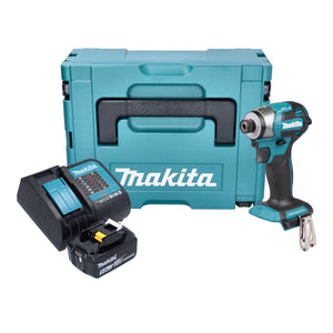 Makita DTD 173 ST1J Akku Schlagschrauber 18 V 180 Nm 1/4“ Brushless + 1x Akku 5,0 Ah + Ladegerät + Makpac