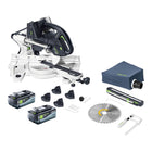 Festool KAPEX KSC 60 EB Basic Akku Kapp Zugsaege 18 V 36 V 216 mm Brushless 2x Akku 8 0 Ah ohne Ladegeraet 0 - toolbrothers