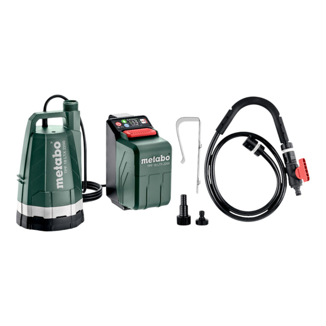 Metabo TPF 18 LTX 2200 Akku Tauch und Regenfasspumpe 18 V 2200 l h 1x LiHD Akku 10 0 Ah Ladegeraet 1 - toolbrothers