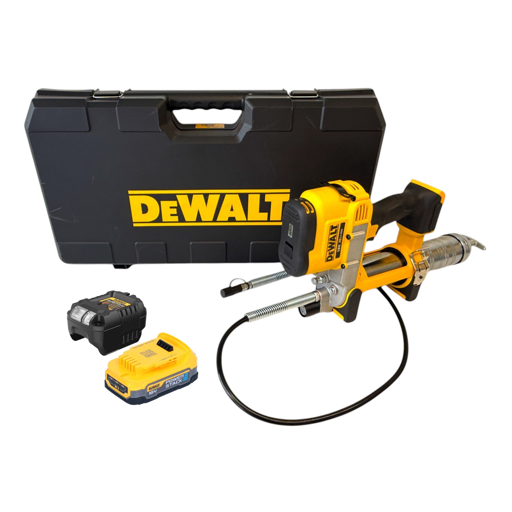 DeWalt DCGG 571 E1K Akku Fettpresse 18 V 1x Powerstack Akku 1 7 Ah Ladegeraet 0 - toolbrothers
