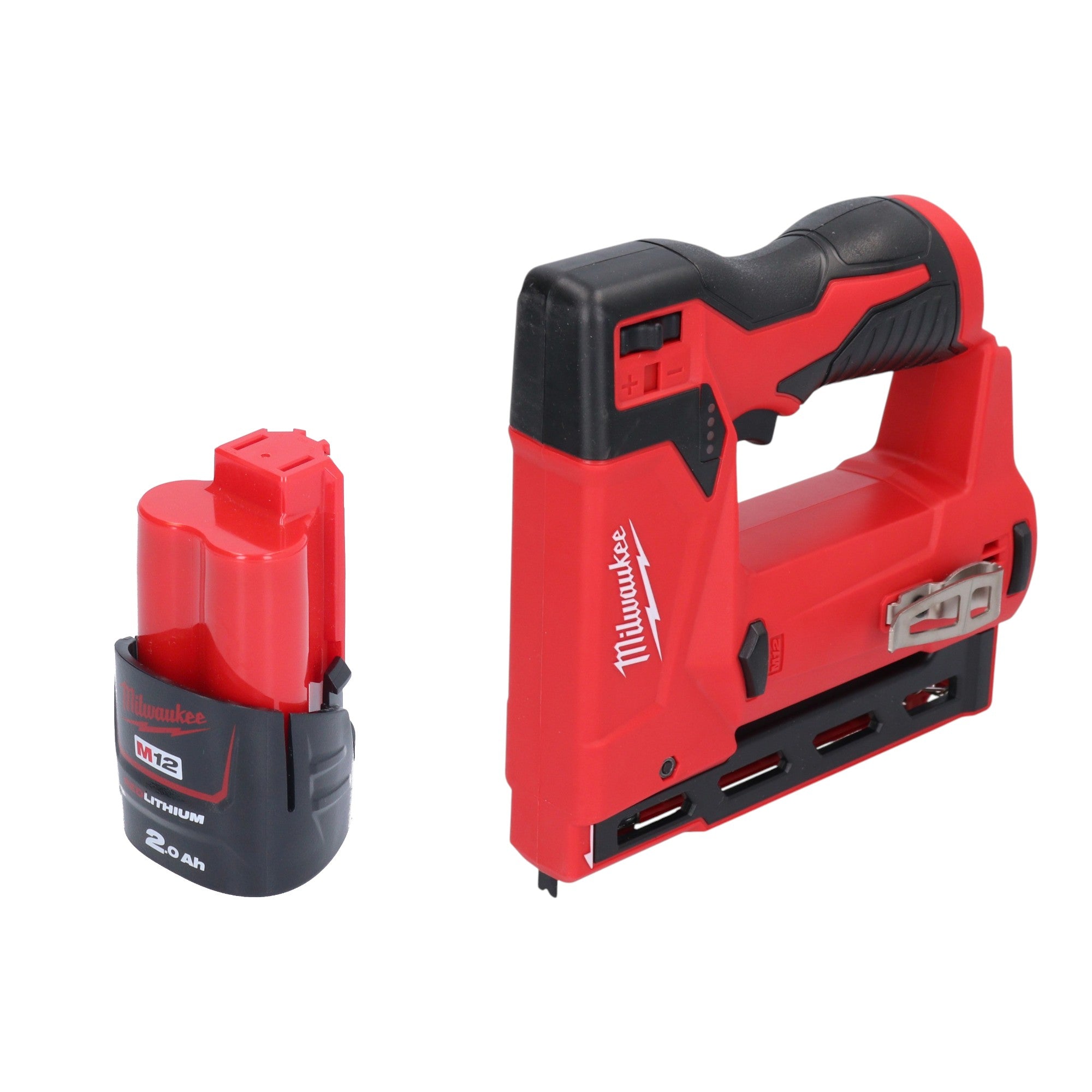 Milwaukee M12 BST 201 Akku Tacker 12 V 6 14 mm 1x Akku 2 0 Ah ohne Ladegeraet 0 - toolbrothers