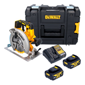 DeWalt DCS 570 M2T Akku Handkreissäge 18 V 184 mm Brushless + 2x Akku 4,0 Ah + Ladegerät + TSTAK