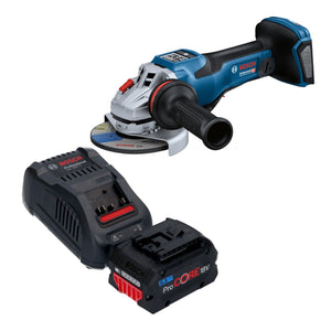 Bosch GWS 18V-15 PSC Professional Akku Winkelschleifer 18 V 125 mm BITURBO Brushless + 1x ProCORE Akku 5,5 Ah + Ladegerät