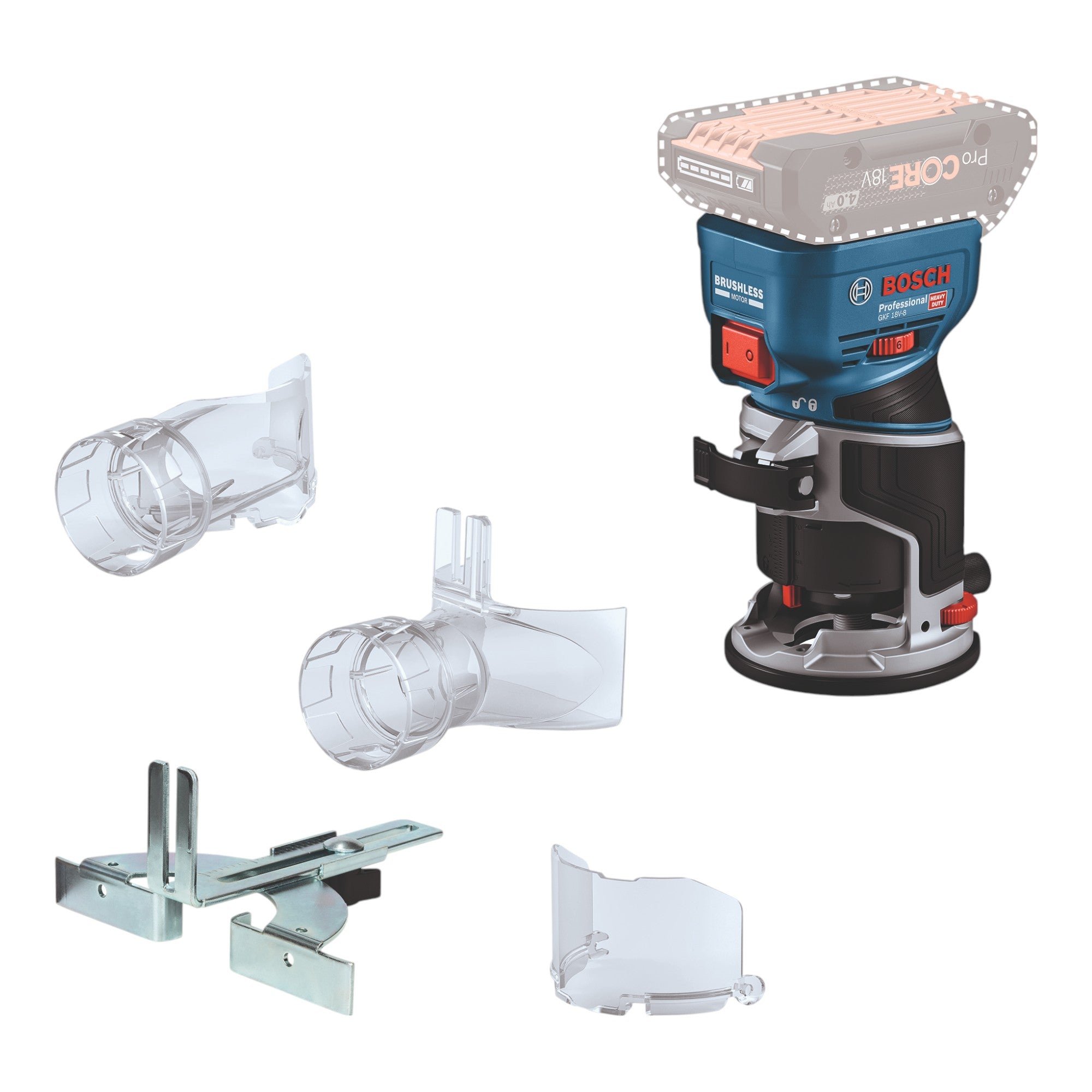 Bosch GKF 18V 8 Professional Akku Kantenfraese 18 V 8 0 mm Brushless 1x Akku 4 0 Ah Ladegeraet 1 - toolbrothers