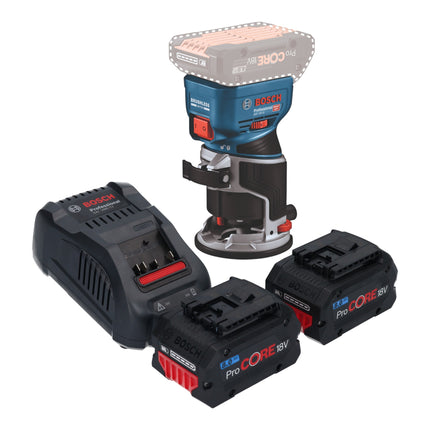 Bosch GKF 18V 8 Professional Akku Kantenfraese 18 V 8 0 mm Brushless 2x ProCORE Akku 8 0 Ah Ladegeraet 0 - toolbrothers