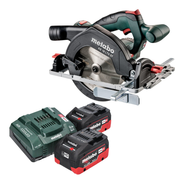 Metabo KS 18 LTX 57 Akku Handkreissaege 18 V 165 mm 2x LiHD Akku 8 0 Ah Ladegeraet 0 - toolbrothers