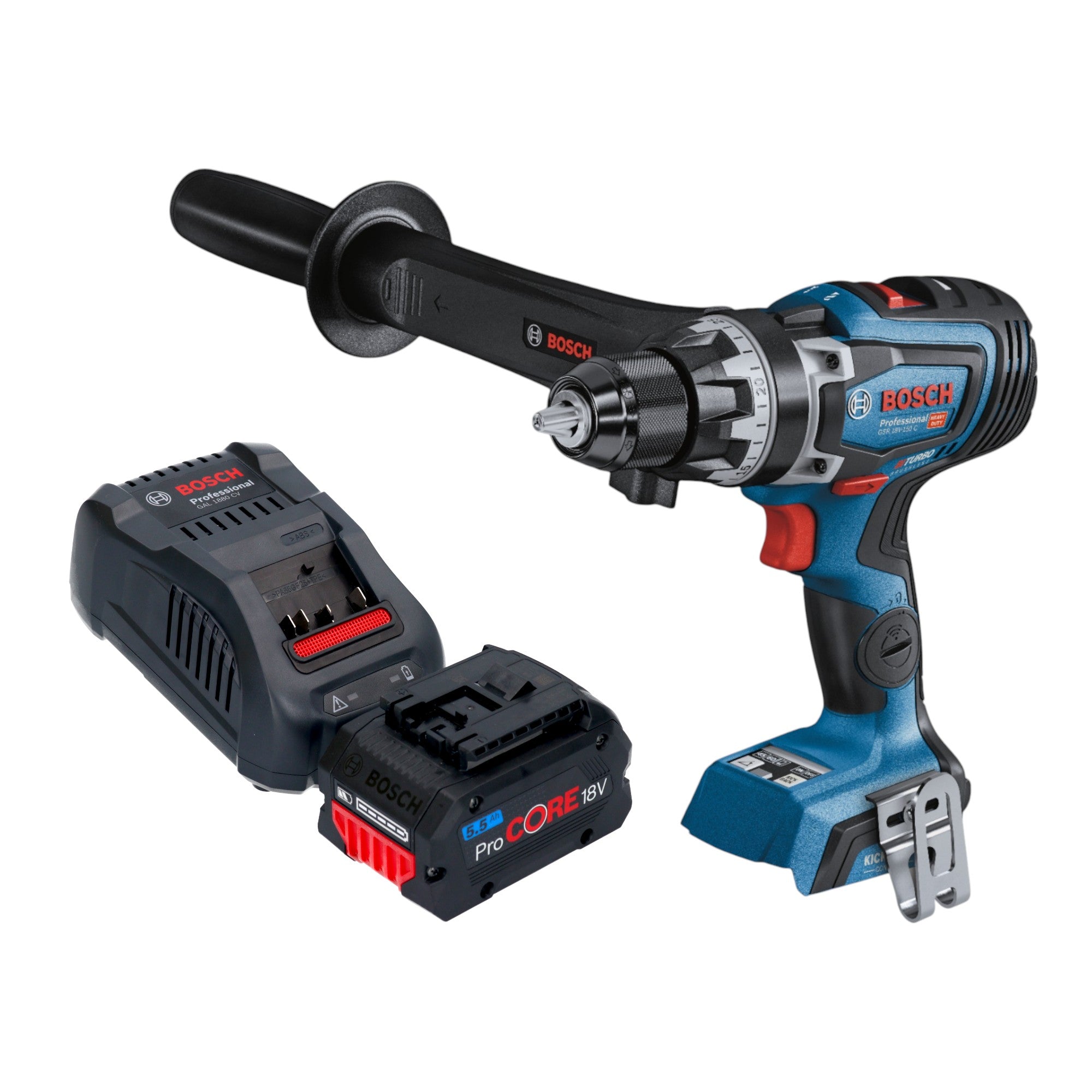 Bosch GSR 18V 150 C Professional Akku Bohrschrauber 18 V 150 Nm Brushless 1x ProCORE Akku 5 5 Ah Ladegeraet 0 - toolbrothers