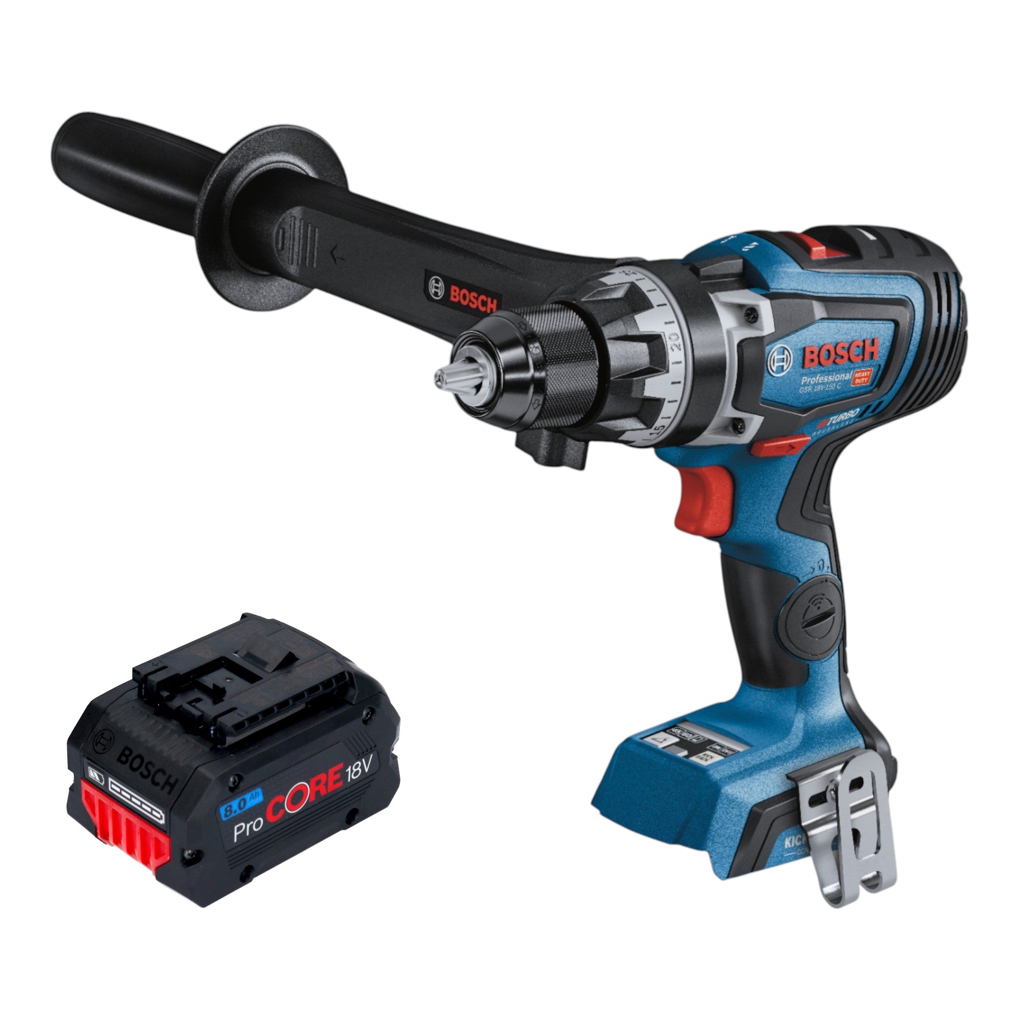 Bosch GSR 18V 150 C Professional Akku Bohrschrauber 18 V 150 Nm Brushless 1x ProCORE Akku 8 0 Ah ohne Ladegeraet 0 - toolbrothers