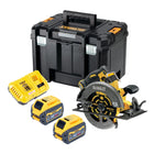 DeWALT DCS 578 T2T Akku Kreissaege 54V XR FlexVolt 190 mm Brushless 2x Akku 6 0 Ah Ladegeraet TSTAK 0 - toolbrothers