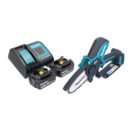 Makita DUC 101 SF201 Akku Astsaege 18 V 10 cm Brushless 2x Akku 3 0 Ah Ladegeraet 0 - toolbrothers