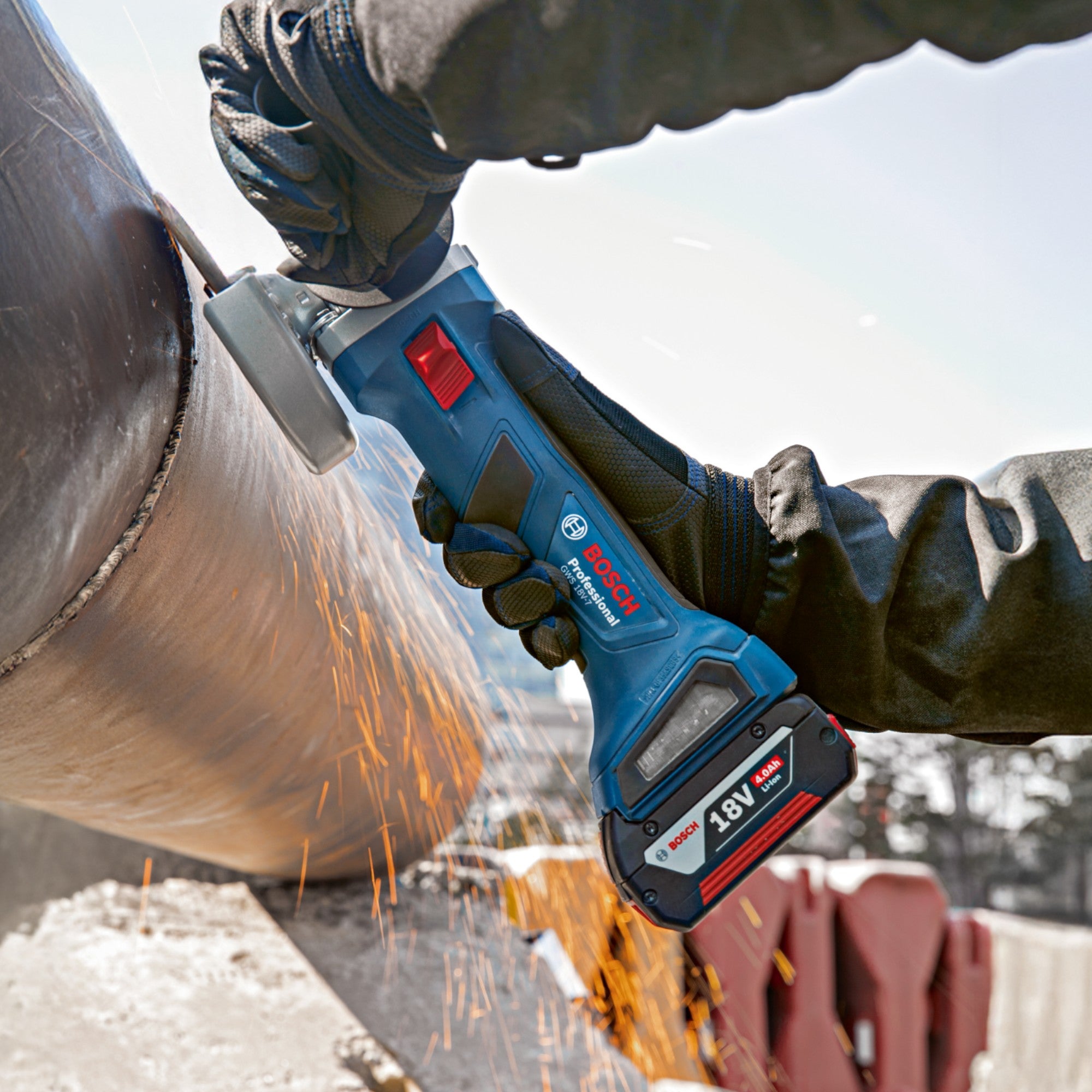 Bosch GWS 18V 7 Professional Akku Winkelschleifer 18 V 115 mm Brushless 1x ProCORE Akku 4 0 Ah Ladegeraet 4 - toolbrothers