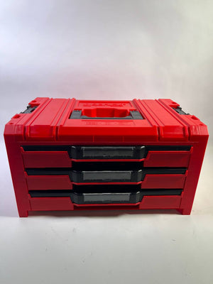 Qbrick System PRO Drawer 3 Toolbox 2.0 Expert RED ULTRA HD Werkzeugkoffer 450 x 310 x 244 mm 13,5 l stapelbar IP54 mit 3 Schubladen - Beschädigt