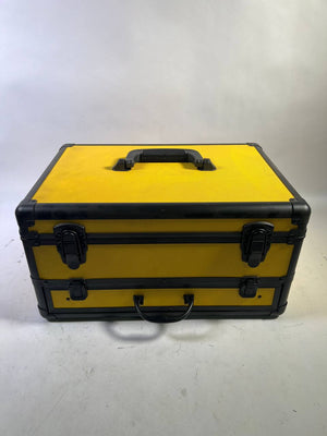 Toolbrothers TX Alu Werkzeug Koffer gelb für Akku Schlagschrauber und Schlagbohrschrauber + 70 tlg. Bit Bohrer Set + Würfelschaum Einlage - Neuwertig
