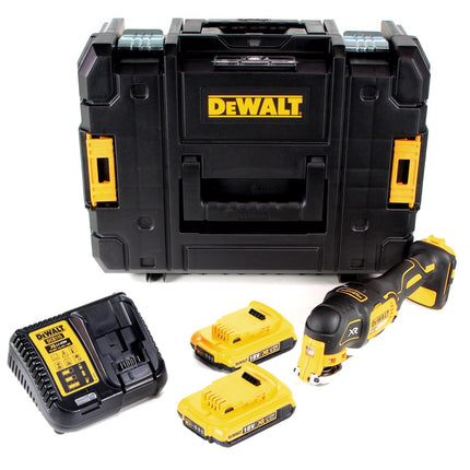 DeWalt DCS 355 D2 Akku Oszillierer 18V Brushless Solo + 2x Akku 2,0Ah + Ladegerät + TSTAK - Toolbrothers