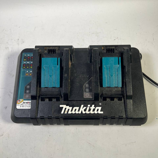 Makita DC 18 RD Doppel Schnellladegeraet 14 4 V 18 V LXT 9 A Ladestrom 196933 6 Stark Gebraucht 1 - toolbrothers
