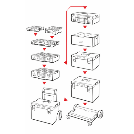 Qbrick System ONE 200 Basic Werkzeugkoffer universeller modularer Organizer 585 x 385 x 190 mm 15 4 l IP66 alte Version 4 - toolbrothers