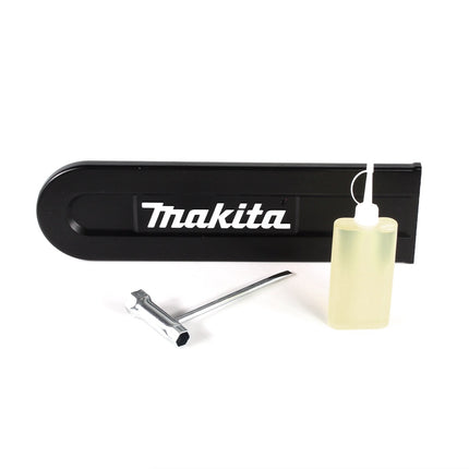 Makita DUC 355 PM4 Akku Kettensäge 36V ( 2x18V ) Brushless 35 cm + 4x 4,0 Ah Akku + Doppelladegerät - Toolbrothers