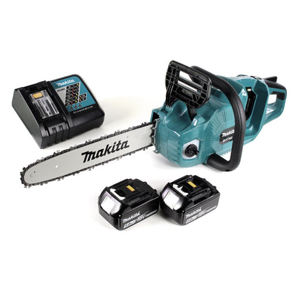 Makita DUC 355 RT2 Akku Kettensäge 36V ( 2x18V ) Brushless 35 cm + 2x 5,0 Ah Akku + Ladegerät - Toolbrothers