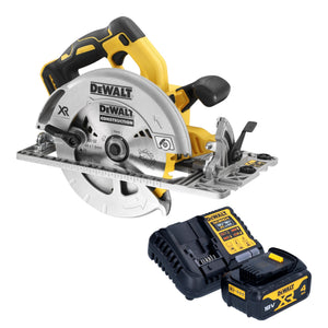 DeWalt DCS 572 M1 Akku Handkreissäge 18 V 184 mm Brushless + 1x Akku 4,0 Ah + Ladegerät