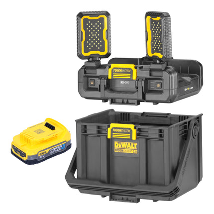 DeWalt DWST08061 1 Werkzeugbox mit integrierten Leuchten 395 x 352 x 255 mm ToughSystem 2 0 1x Powerstack Akku 1 7 Ah ohne Ladegeraet 0 - toolbrothers