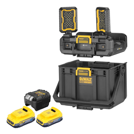 DeWalt DWST08061 1 Werkzeugbox mit integrierten Leuchten 395 x 352 x 255 mm ToughSystem 2 0 2x Powerstack Akku 1 7 Ah Ladegeraet 0 - toolbrothers