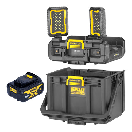 DeWalt DWST08061 1 Werkzeugbox mit integrierten Leuchten 395 x 352 x 255 mm ToughSystem 2 0 1x Akku 4 0 Ah ohne Ladegeraet 0 - toolbrothers