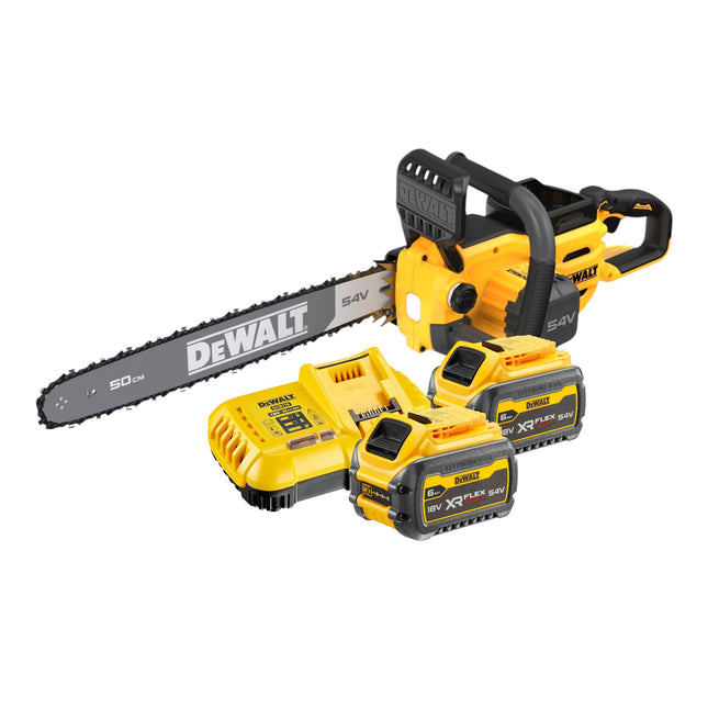 DeWalt DCMCS 575 T2 Akku Kettensaege 54 V FlexVolt 50 cm Brushless 2x Akku 6 0 Ah Ladegeraet 0 - toolbrothers