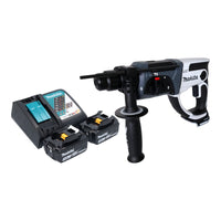 Makita DHR 202 RFW Akku Bohrhammer 18 V 20 mm 2 0 J weiss 2x Akku 3 0 Ah Ladegeraet 0 - toolbrothers