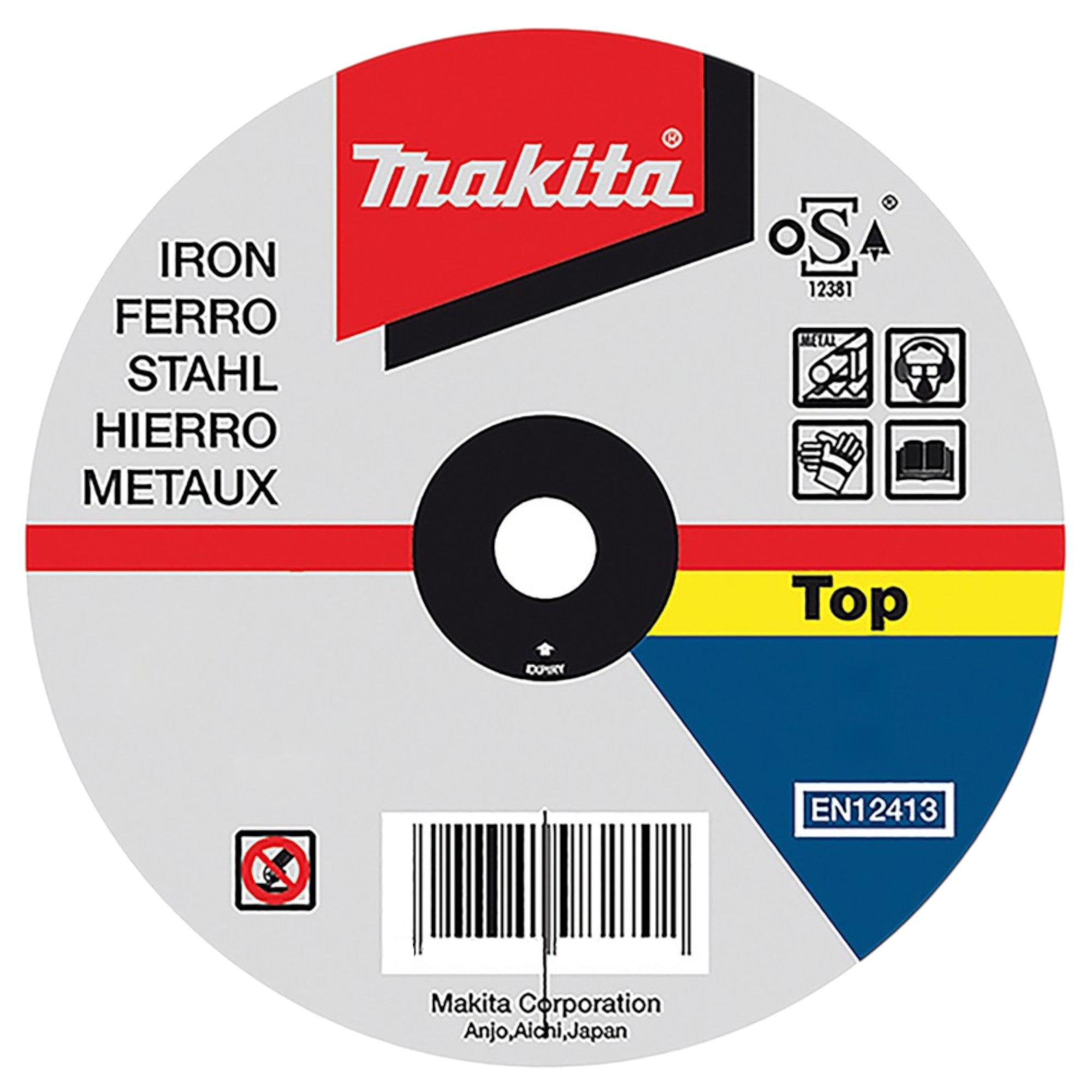 Makita Trennscheibe Stahl 125 x 22 23 x 1 mm 10x P 53023 A60R Koernung 10 Stueck fuer Winkelschleifer 0 - toolbrothers