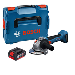 Bosch GWS 18V-8 Professional Akku Winkelschleifer 18 V 125 mm Brushless + 1x Akku 5,0 Ah + L Boxx - ohne Ladegerät