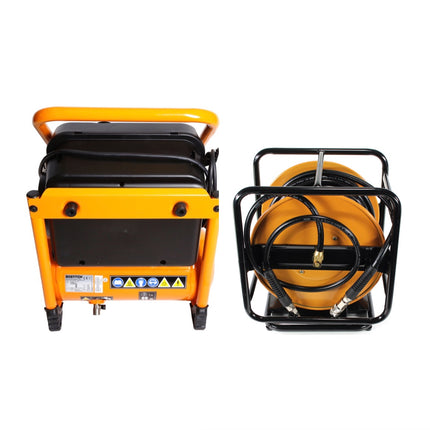 Bostitch RC10SQ-E Baustellen Kompressor 9,4 Liter / 1,5 PS / 13,78 Bar / 230 V extrem leise + CPACK30 Druckluftschlauch 30 m mit Aufwickler Haspel - Toolbrothers