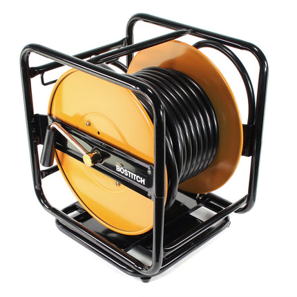 Bostitch RC10SQ-E Baustellen Kompressor 9,4 Liter / 1,5 PS / 13,78 Bar / 230 V extrem leise + CPACK30 Druckluftschlauch 30 m mit Aufwickler Haspel - Toolbrothers