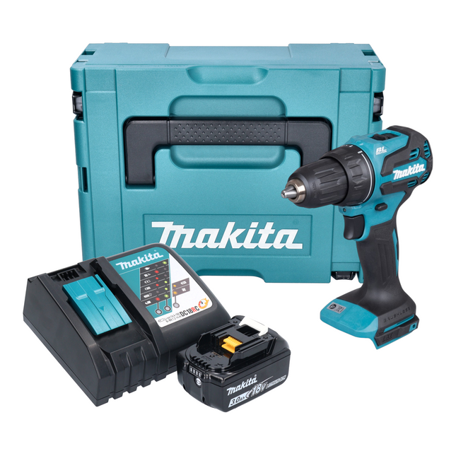 Makita DDF 490 RF1J Akku Bohrschrauber 18 V 65 Nm 1 2 Brushless 1x Akku 3 0 Ah Ladegeraet Makpac 0 - toolbrothers