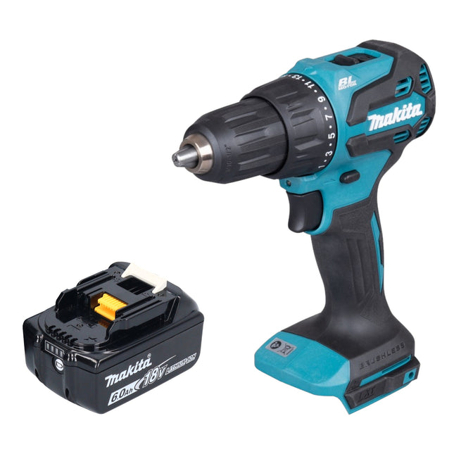 Makita DHP 490 G1 Akku Schlagbohrschrauber 18 V 65 Nm Brushless 1x Akku 6 0 Ah ohne Ladegeraet 0 - toolbrothers