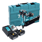 Makita DBN 901 RFK Akku Nagler 18 V 50 90 mm Brushless 2x Akku 3 0 Ah Ladegeraet Koffer 0 - toolbrothers