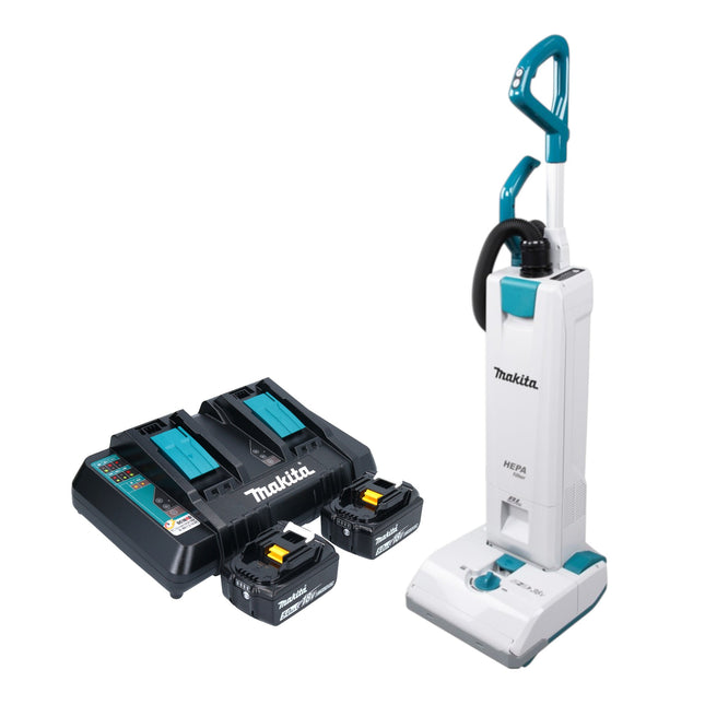 Makita DVC 560 PT2 Akku Staubsauger 36 V 2x 18 V 5 l Brushless 2x Akku 5 0 Ah Ladegeraet 0 - toolbrothers