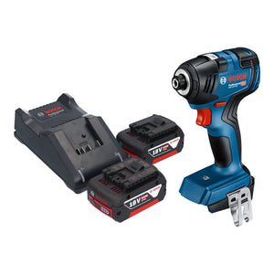 Bosch GDR 18V-200 Professional Akku Drehschlagschrauber 18 V 200 Nm Brushless + 2x Akku 5,0 Ah + Ladegerät