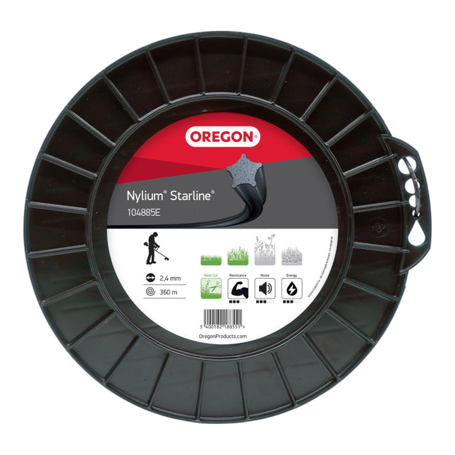 Oregon Nylium Starline Trimmerfaden 2 4 mm x 360 m 104885E fuer Benzin und Akkugeraete 0 - toolbrothers