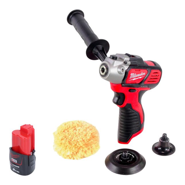 Milwaukee M12 BPS 201 Akku Polierer 12 V 1x Akku 2 0 Ah ohne Ladegeraet 0 - toolbrothers