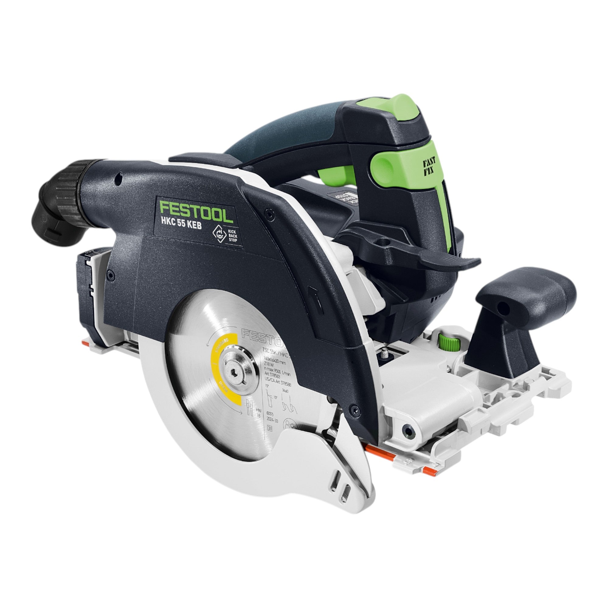 Festool HKC 55 KEB Basic Akku Handkreissaege 18 V 160 mm Brushless 1x Akku 8 0 Ah Ladegeraet Systainer 1 - toolbrothers