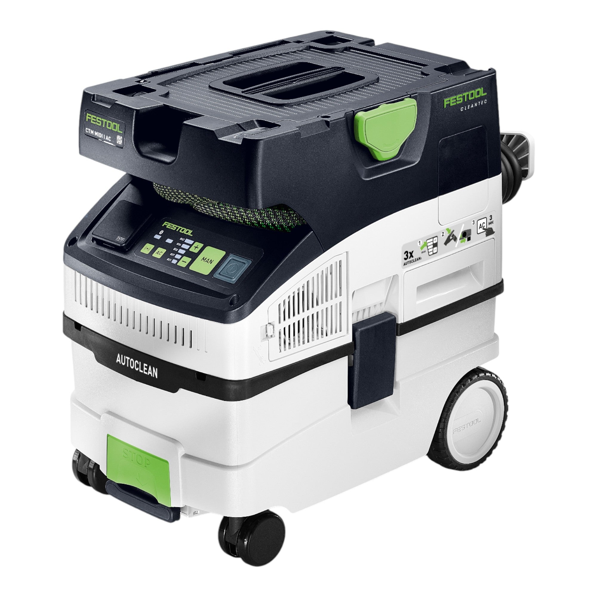 Festool CTM MIDI I AC CLEANTEC Absaugmobil 1200 W 15 l Staubklasse M Standard Reinigungsset 1 - toolbrothers