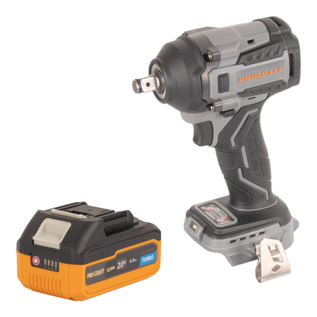 Procraft Industrial IW550Abb Akku Schlagschrauber 20 V 550 Nm 1 2 1x Akku 4 0 Ah ohne Ladegeraet 0 - toolbrothers