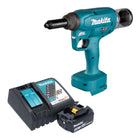 Makita DRV 150 RM1 Akku Blindnietsetzgeraet 18 V 10 kN 2 4 4 8 mm Brushless 1x Akku 4 0 Ah Ladegeraet 0 - toolbrothers