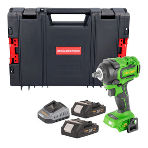 Procraft PWA18bb Akku Schlagschrauber 20 V 550 Nm 1/2" Brushless + 2x Akku 2,0 Ah + Ladegerät + RHINO Toolcase