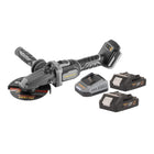 Procraft Industrial AG125Cbb Akku Flachkopf Winkelschleifer 20 V 125 mm Brushless 2x Akku 2 0 Ah Ladegeraet 0 - toolbrothers