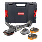 Procraft Industrial AG125Cbb Akku Flachkopf Winkelschleifer 20 V 125 mm Brushless 2x Akku 4 0 Ah Ladegeraet RHINO Toolcase 0 - toolbrothers