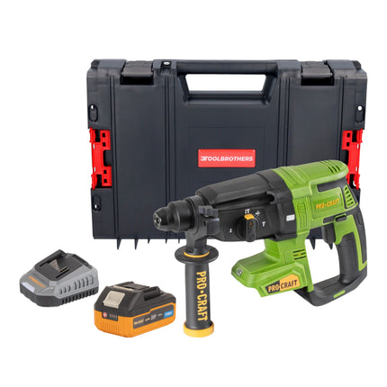 Procraft PHA40bb Akku Bohrhammer 20 V 2 6 J SDS plus Brushless 1x Akku 4 0 Ah Ladegeraet RHINO Toolcase 0 - toolbrothers