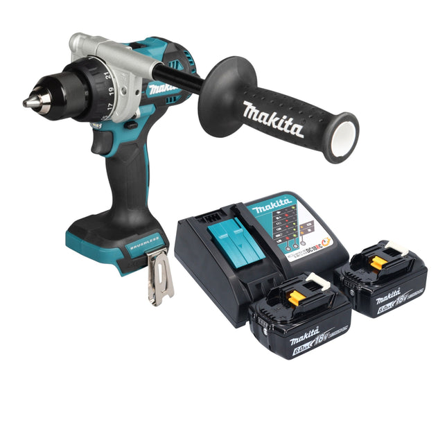 Makita DDF 492 RG Akku Bohrschrauber 18 V 141 Nm Brushless 2x Akku 6 0 Ah Ladegeraet 0 - toolbrothers