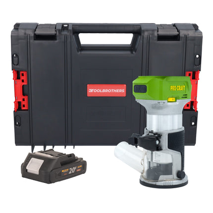 Procraft POB24bb Akku Multifunktionsfraese 20 V 6 8 mm Brushless 1x Akku 2 0 Ah RHINO Toolcase ohne Ladegeraet 0 - toolbrothers