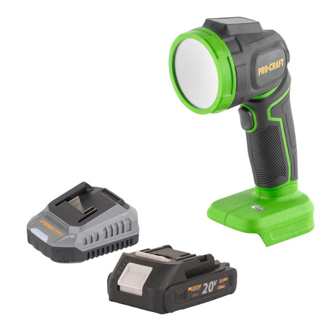 Procraft LL18bb Akku LED Strahler 20 V 300 lm 1x Akku 2 0 Ah Ladegeraet 0 - toolbrothers